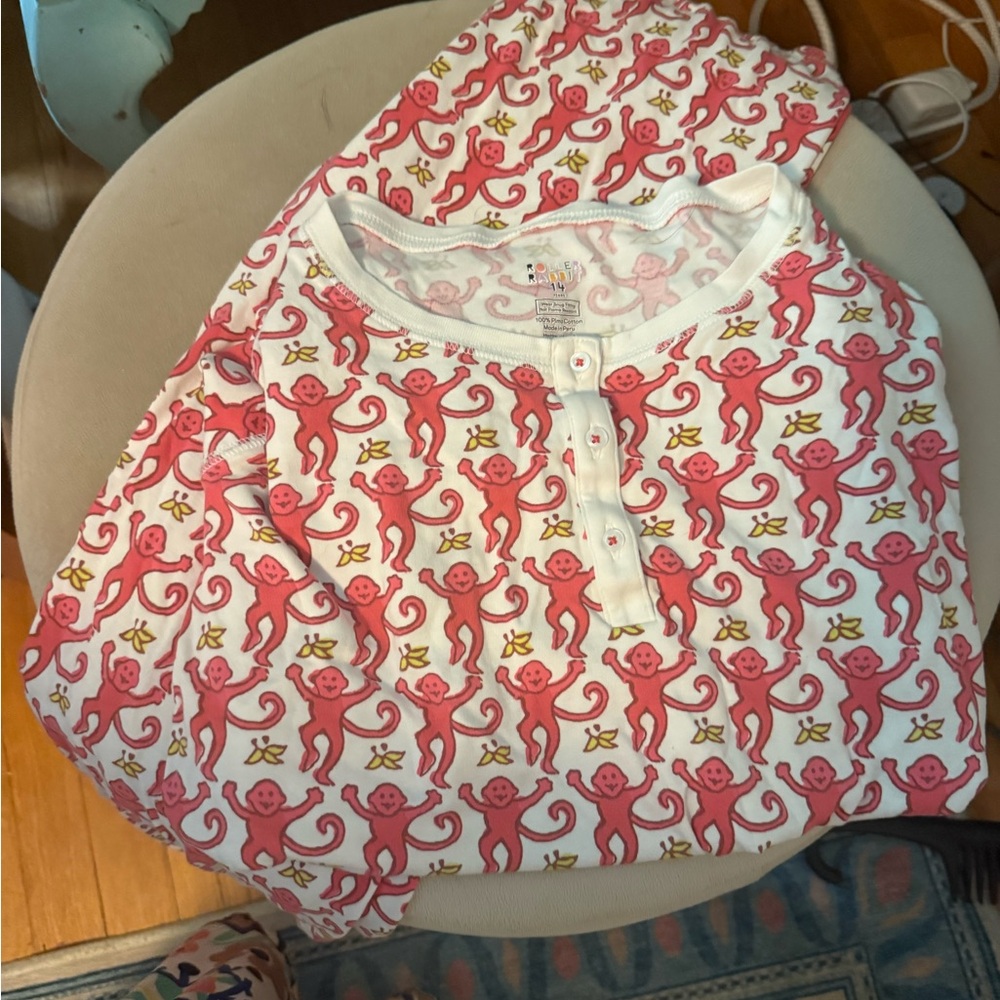 Roller Rabbit Pink and White Kids Pajamas